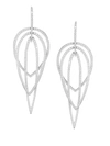 Adriana Orsini Women's Eclectic Cubic Zirconia & Rhodium-plated Layered Drop Earrings