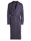 Hanro Night And Day Long Sleeve Robe In Black Iris