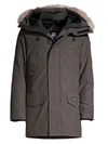 Canada Goose Men's Langford Heritage Coyote Fur-trim Parka In Graphite