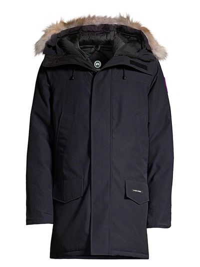 Canada Goose Langford Fusion Fit Parka With Genuine Coyote Fur Trim In Navy