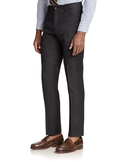 Polo Ralph Lauren Men's Wool Twill Slim-fit Trousers In Charcoal