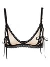 Hanky Panky After Midnight Stretch Tulle Peekaboo Bralette In Mocha Black