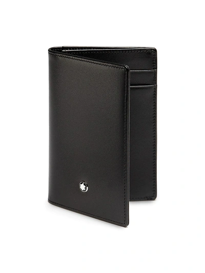 Montblanc Meisterstuck Business Card Holder With Gusset In Black
