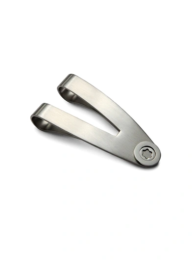 Montblanc Stainless Steel Money Clip In Silver
