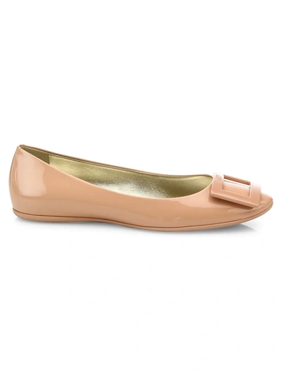Roger Vivier Women's Gommette Patent Leather Flats In Pink