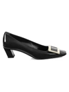 Roger Vivier 45mm Belle Vivier Patent Leather Pumps In Black