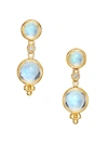TEMPLE ST CLAIR WOMEN'S ROYAL BLUE MOONSTONE, DIAMOND & 18K YELLOW GOLD DOUBLE-DROP EARRINGS,482739498059