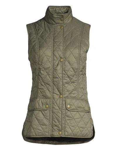 Barbour Otterburn Quilted Nylon Vest In Green