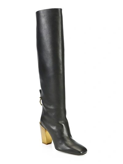 Ferragamo Women's Blavy Leather Boots In Black