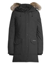 Canada Goose Lorette Fusion Fit Hooded Down Parka With Genuine Coyote Fur Trim In Graphite