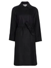 Max Mara Manuela Icon Camel Hair Belted Wrap Coat In Ultramarine