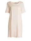 Hanro Cotton Deluxe Knit Sleep Shirt In Crystal Pink