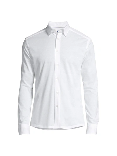 ETON MEN'S SOFT CASUAL SLIM-FIT PIQUE COTTON SPORT SHIRT,400010464372