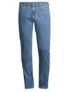 Canali High Rise Straight-leg Jeans In Blue