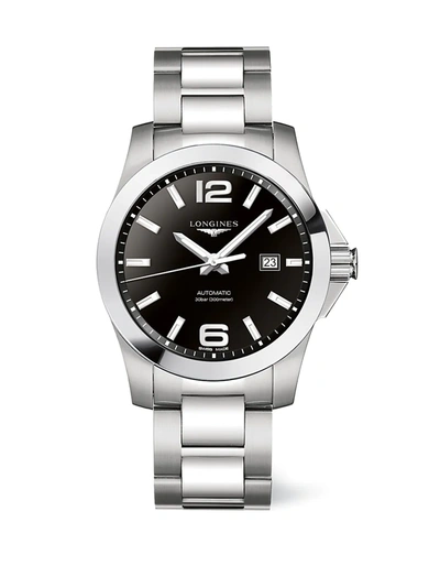 Longines Conquest 39mm Stainless Steel Automatic Watch In Silver