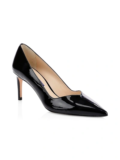 Stuart Weitzman Anny Patent Leather Pumps In Black