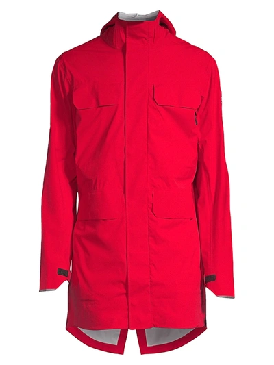 Canada Goose Seawolf Logo-print Tri-durance Hooded Jacket In Red