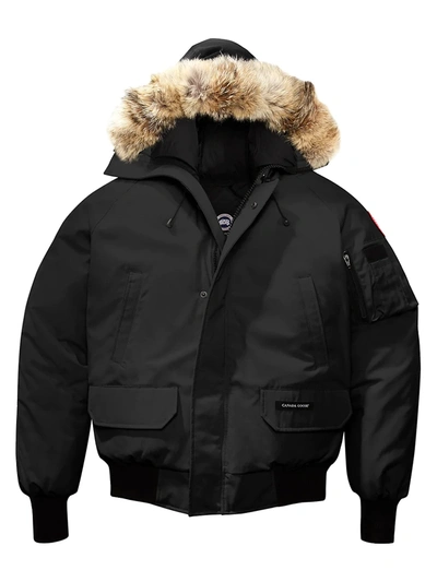 Canada Goose Chilliwack Fur Hood Down Bomber In Black