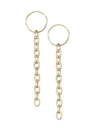 Zoë Chicco Women's 14k Yellow Gold Circle & Chain Drop Earrings