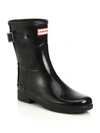 Hunter Original Refined Short Waterproof Rain Boot In Black
