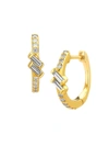 CELARA 14K GOLD & DIAMOND HUGGIE EARRINGS,400010737915