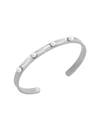 MAJORICA CIRCLE WHITE ROUND FAUX PEARL & STAINLESS STEEL BANGLE,400010562331