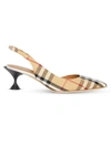 BURBERRY LETICIA LEATHER SLINGBACK PUMPS,400010760584