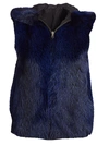 THE FUR SALON FOX FUR HOODED VEST,400010746962