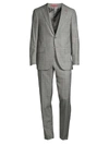 ISAIA ABITO WOOL & SILK PLAID SINGLE-BREASTED SUIT,400010225763
