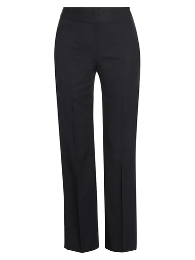 Alexander Mcqueen Women's Wool Cigarette Trousers In Midnight Blue