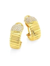 ALBERTO MILANI WOMEN'S VIA BRERA 18K GOLD & DIAMOND COILED HOOP EARRINGS,400010826223