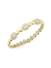 ALBERTO MILANI WOMEN'S VIA BRERA 18K GOLD & DIAMOND DOT DISC BANGLE BRACELET,400010401896