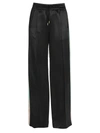 Off-white Women's Wide-leg Satin Tracksuit Pants In Black