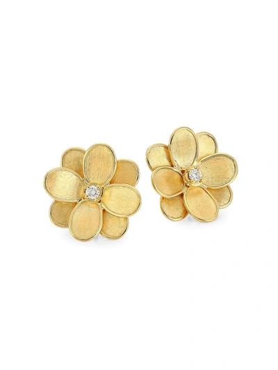 MARCO BICEGO WOMEN'S PETALI 18K YELLOW GOLD & DIAMOND FLOWER STUD EARRINGS,400011047385