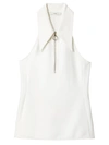 Tibi Women's Sleeveless Structured Crepe Top In White