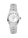TAG HEUER WOMEN'S LINK 32MM STAINLESS STEEL, WHITE MOTHER-OF-PEARL & DIAMOND QUARTZ BRACELET WATCH,400011067868