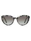 Prada 54mm Cat Eye Sunglasses In Grey Havana