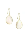 Ippolita 18k Yellow Gold Polished Rock Candy Brown Shell Mini Teardrop Earrings