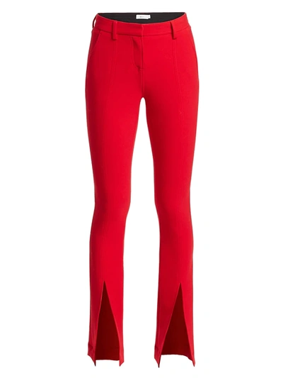 A.l.c Women's Slim-fit Conway Straight-leg Front Slit Trousers In Red
