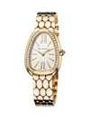 Bvlgari Women's Serpenti Seduttori 18k Yellow Gold & Diamond Bracelet Watch