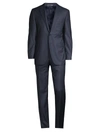 CANALI MEN'S MODERN-FIT GLENCHECK WOOL SUIT,0400010795141