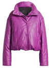 Artica Arbox Women's Perforated Chevron Puffer Jacket In Violet