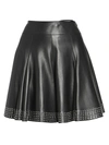 ALAÏA LEATHER STUDDED A-LINE SKIRT,400010914202