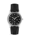GUCCI MEN'S G-TIMELESS AUTOMATIC STAINLESS STEEL & GENUINE BLACK ONYX LEATHER STRAP WATCH,400011197674