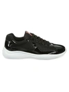 PRADA MEN'S AMERICA'S CUP PATENT LEATHER & TECHNICAL FABRIC SNEAKERS,400011064502