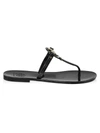 Tory Burch Embellished Thong Sandals In Black