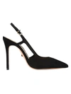 Schutz Boris Suede Slingback High-heel Pumps In Black