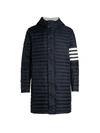 THOM BROWNE MEN'S FOUR-BAR STRIPE QUILTED DOWN COAT,400011100176