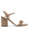 GUCCI MARMONT GG ANKLE-STRAP SANDALS,400098350615