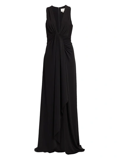 Cinq À Sept Women's Sylvia Plunging Twist Jersey Gown In Black